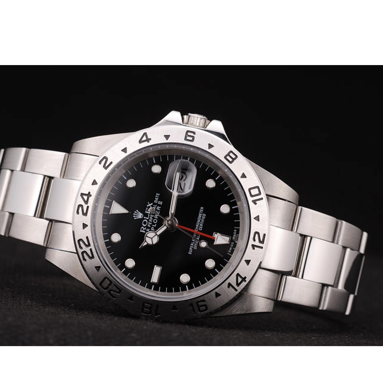 MiroTime 0729 Rolex Explorer Stainless Steel Bezel Black Dial